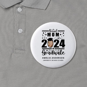 Proud Mum of a 2024 Graduate 6 Cm Round Badge