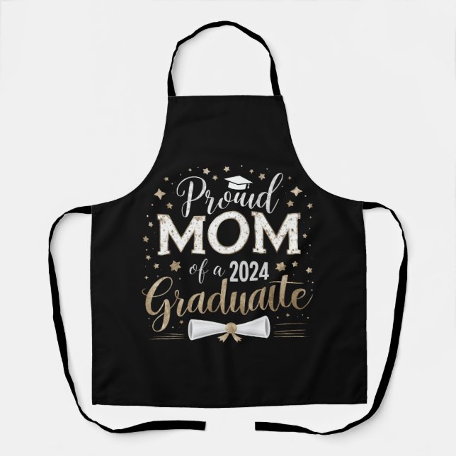 Proud Mum Of A 2024 Graduate Class Senior Apron (Front)