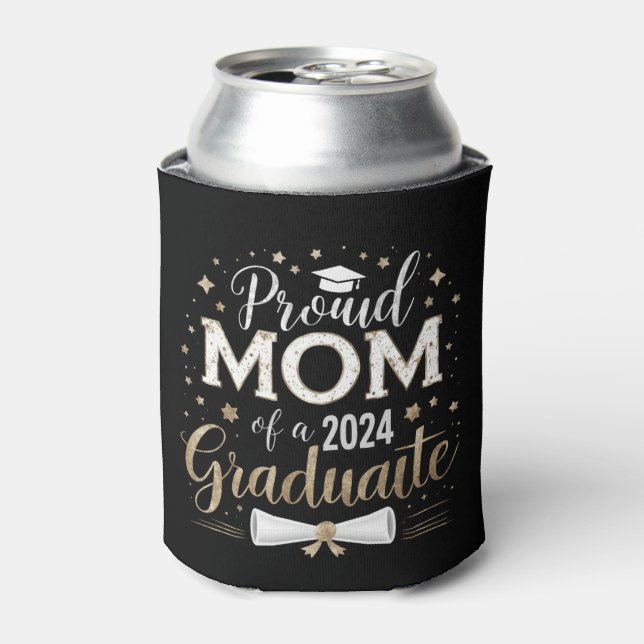 Proud Mum Of A 2024 Graduate Class Senior Can Cooler (Can Front)