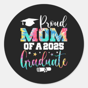 Proud Mum Of A 2025 Graduate Cl Senior Graduation Classic Round Sticker