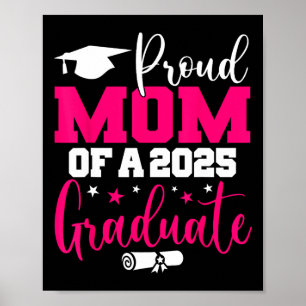 Proud Mum Of A 2025 Graduate Cl Senior Graduation Poster