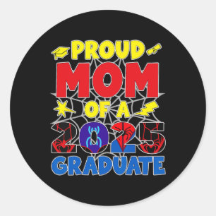 Proud Mum Of A 2025 Graduate Family Matching Gradu Classic Round Sticker