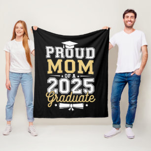 Proud Mum Of A 2025 Graduate Graduation Fleece Blanket