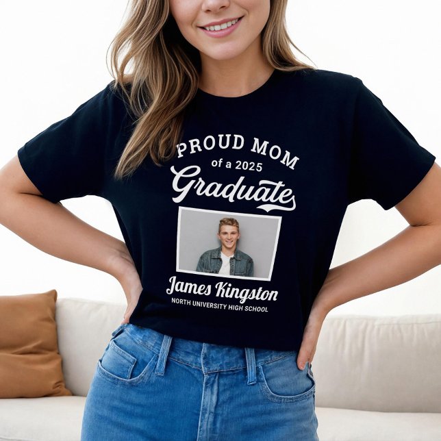 Proud Mum of a 2026 Graduate Black T-Shirt (Creator Uploaded)