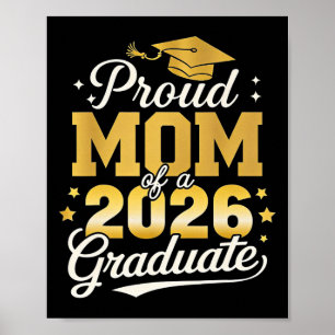 Proud Mum Of A 2026 Graduate Senior Family Graduat Poster