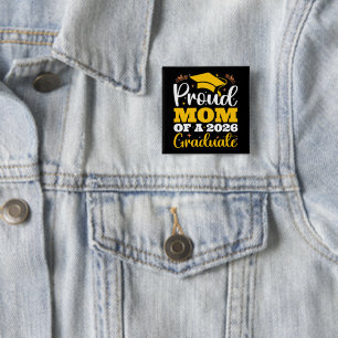 Proud Mum Of A 2026 Personalised Graduation Mother 15 Cm Square Badge