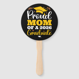 Proud Mum Of A 2026 Personalised Graduation Mother Hand Fan
