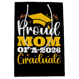 Proud Mum Of A 2026 Personalised Graduation Mother Medium Gift Bag