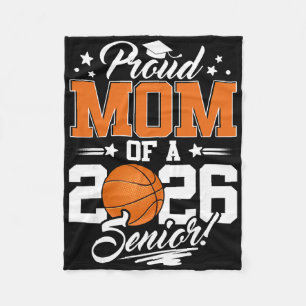 Proud Mum Of A 2026 Senior Sketll Graduation Fleece Blanket