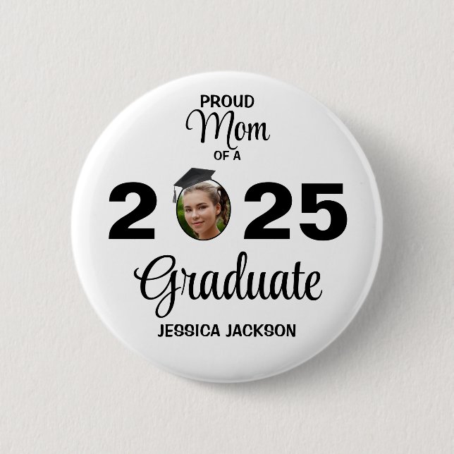 Proud Mum of a 20xx Graduate Button (Front)
