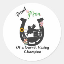 Proud Mum of a Barrel Racing Champion T-Shirt Butt