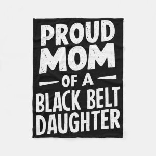 Proud Mum Of A Black Belt Daughter 12  Fleece Blanket