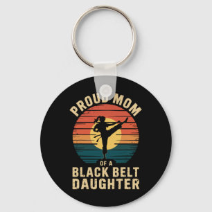Proud Mum Of A Black Belt Daughter 5 Key Ring