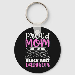 Proud Mum Of A Black Belt Daughter 7 Key Ring