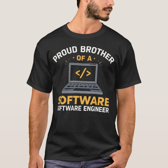 Proud Mum of a Brilliant Software Engineer T-Shirt (Front)