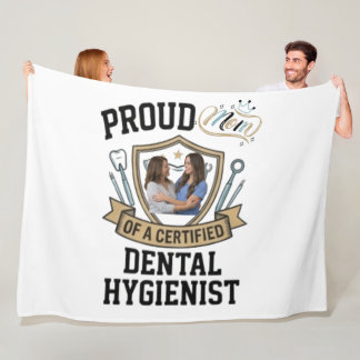 Proud Mum of a Certified Dental Hygienist Gift | D Fleece Blanket