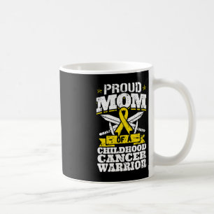 Proud Mum Of A Childhood Cancer Warrior Awareness Coffee Mug