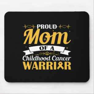 Proud Mum Of A Childhood Cancer Warrior Awareness Mouse Mat