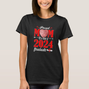 Proud Mum Of A Class Of 2024 Graduate Heart Senior T-Shirt