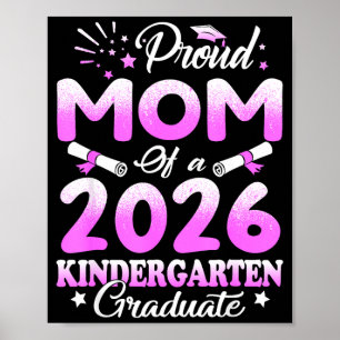 Proud mum of a class of 2026 graduate floral poster