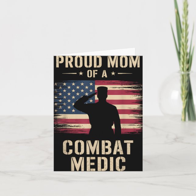 Proud Mum Of A Combat Medic Veterans Day Mum Grand Card (Front)