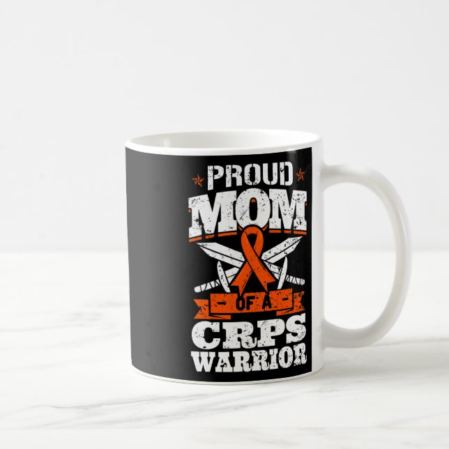 Proud Mum Of A Crps Warrior Rsd Awareness Ribbon R Coffee Mug (Right)