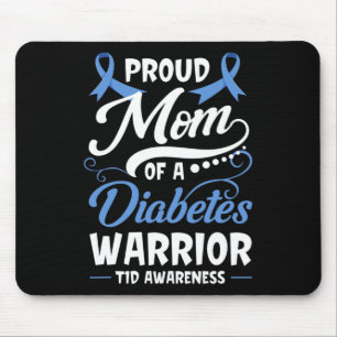 Proud Mum Of A Diabetes Warrior T1d Awareness Type Mouse Mat