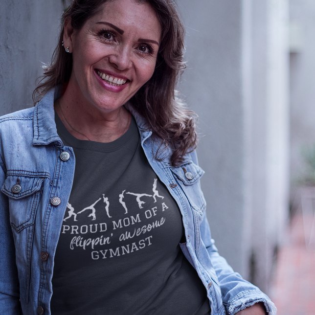 Proud Mum of a Flippin Awesome Gymnast T-Shirt (Creator Uploaded)