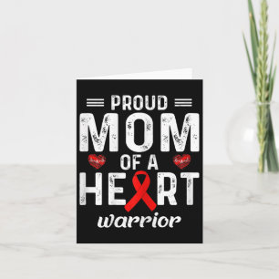 Proud Mum Of A Heart Warrior Heart Disease Family Card