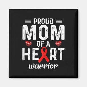 Proud Mum Of A Heart Warrior Heart Disease Family Magnet