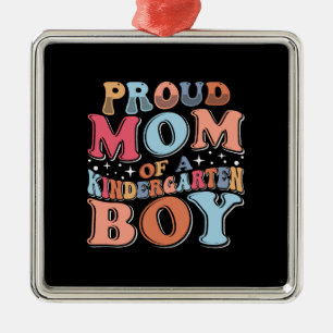 Proud Mum Of A Kindergarten Boy Metal Tree Decoration