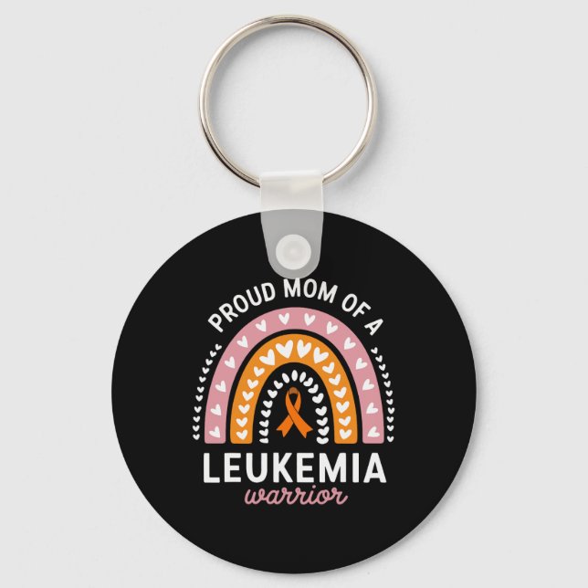 Proud Mum Of A Leukaemia Warrior 1  Key Ring (Front)