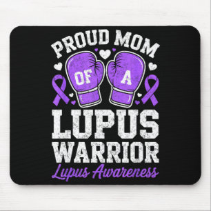 Proud mum of a lupus warrior fighter awareness mouse mat