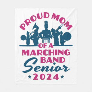 Proud Mum of a Marching Band Senior 2024 Fleece Blanket