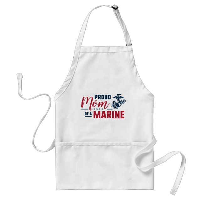 Proud Mum of a Marine - Colour Standard Apron (Front)