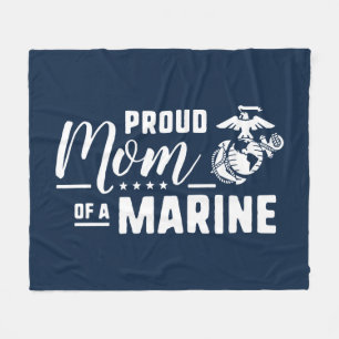 Proud Mum of a Marine Fleece Blanket