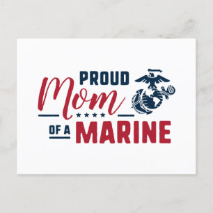 Proud Mum of a Marine Holiday Postcard