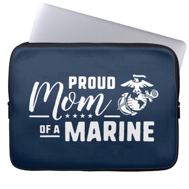 Proud Mum of a Marine Laptop Sleeve (Front)