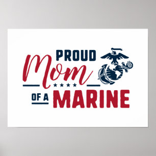 Proud Mum of a Marine Poster