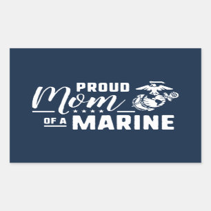 Proud Mum of a Marine Rectangular Sticker