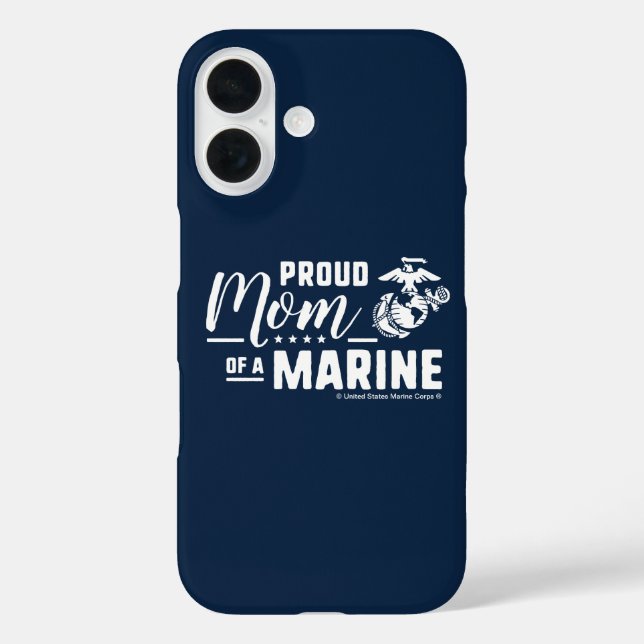 Proud Mum of a Marine - White Case-Mate iPhone Case (Back)