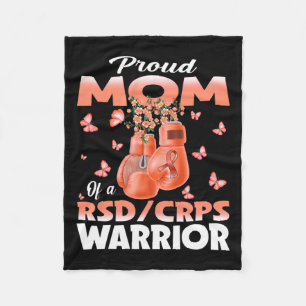 Proud Mum Of A Rsd Crps Warrior Awareness Boxing G Fleece Blanket
