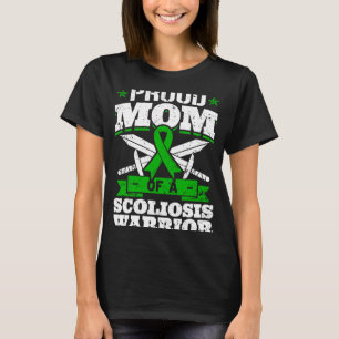 Proud Mum Of A Scoliosis Warrior Awareness Ribbon T-Shirt