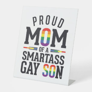 Proud Mum of a Smartass Gay Son Vintage Shirt Desi Pedestal Sign