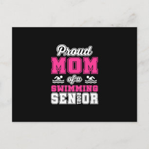 Proud Mum Of A Swimming Senior 2021 Swimmer Swim Invitation Postcard