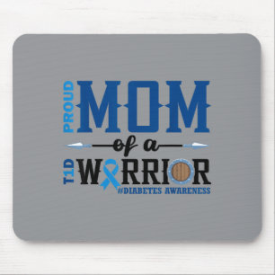 Proud Mum Of A T1d Warrior Diabetes Awareness Mouse Mat