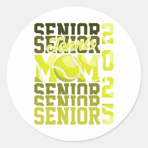 Proud Mum Of A Tennis Senior 2025 Cl Of 25 Graduat Classic Round Sticker