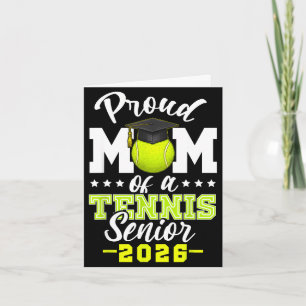 Proud mum of a tennis senior 2026 graduation card