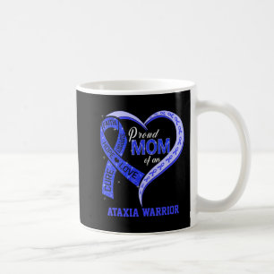 Proud Mum Of An Ataxia Warrior Ribbon Heart T-Shir Coffee Mug