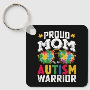 Proud Mum Of An Autism Warrior Family Key Ring
